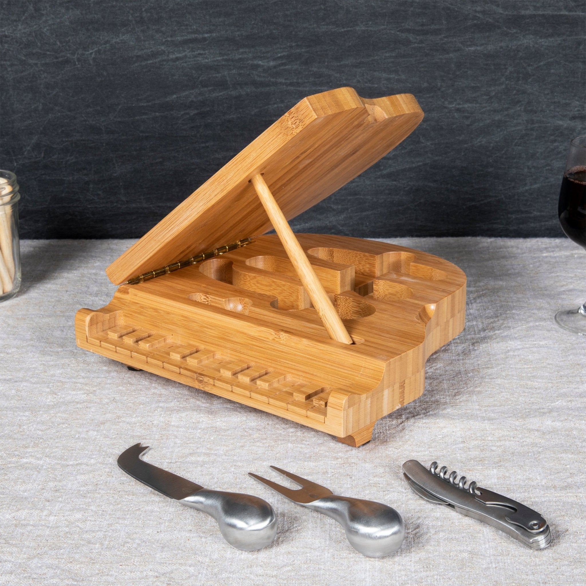 Piano Cheese Cutting Board & Tools Set Core La Vie Bien Piano Cheese Cutting Board & Tools Set