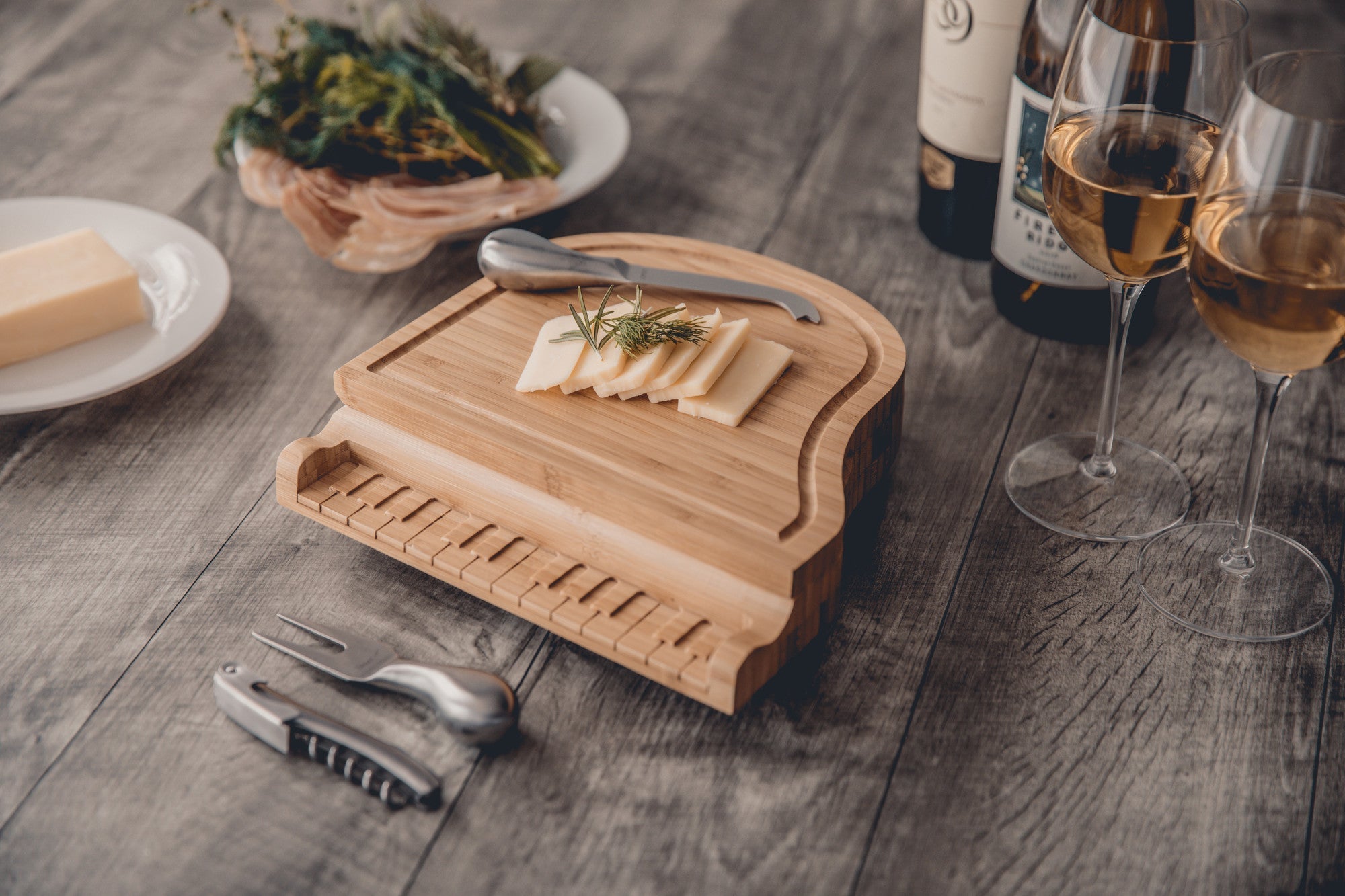 Piano Cheese Cutting Board & Tools Set Core La Vie Bien Piano Cheese Cutting Board & Tools Set