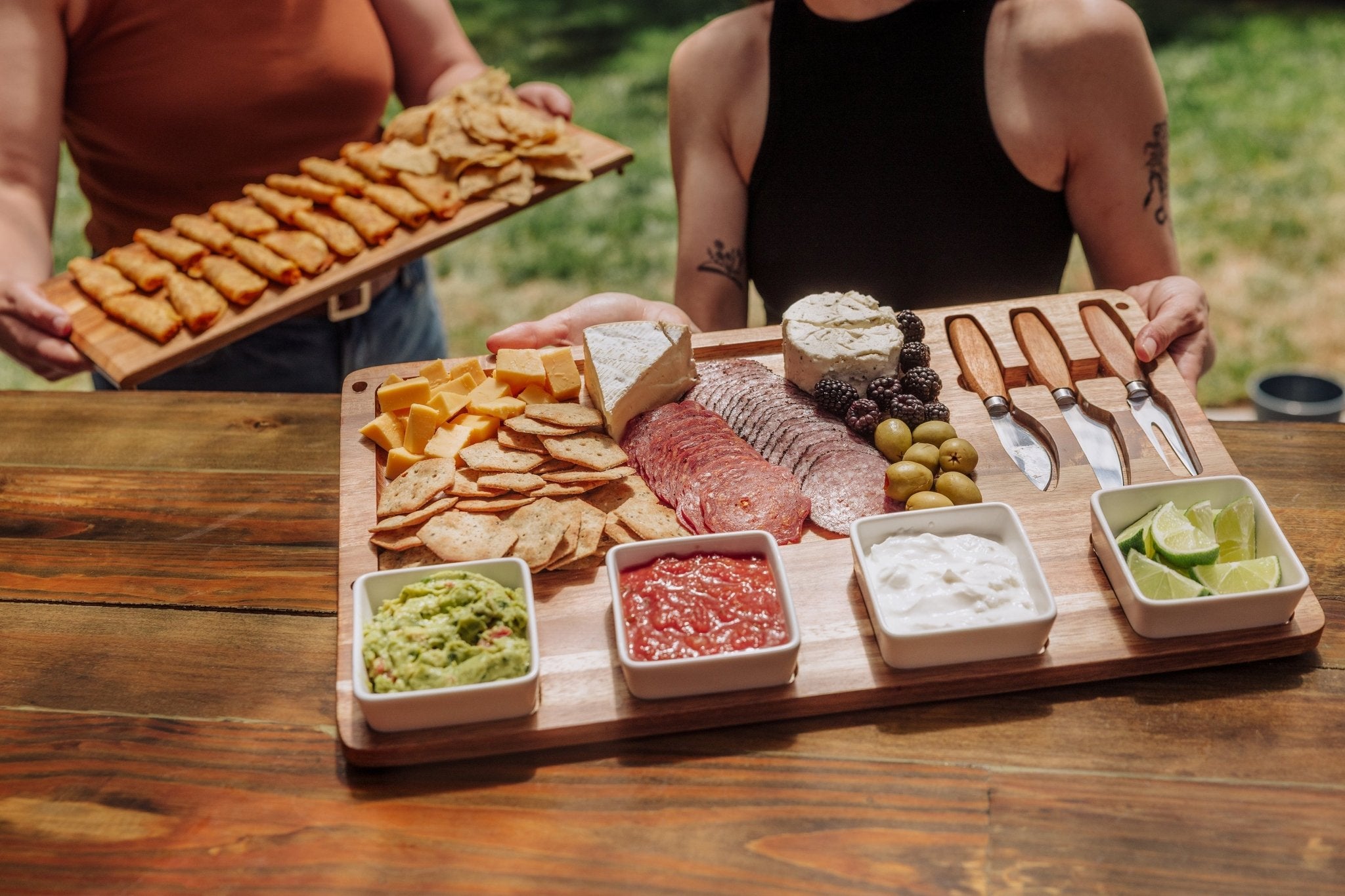 Picada Tapas & Cheese Board Set with Dip Bowls Core La Vie Bien Picada Tapas & Cheese Board Set with Dip Bowls