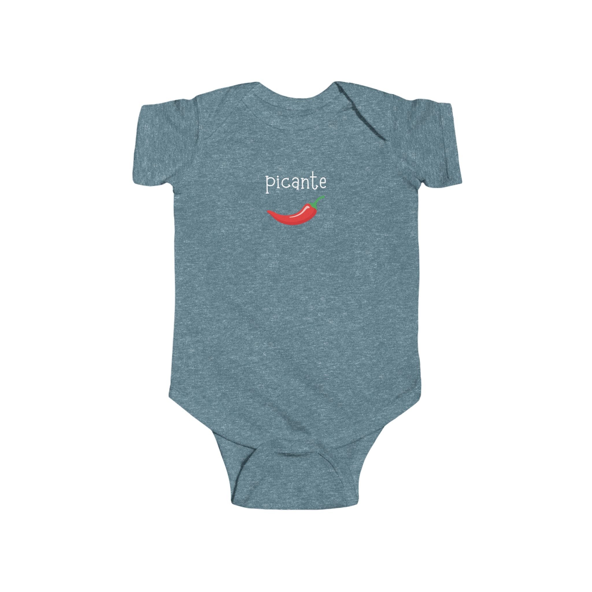 Picante spicy Spanish Chili Pepper Infant Bodysuit, cute pepper Baby outfit Kids clothes La Vie Bien Picante spicy Spanish Chili Pepper Infant Bodysuit, cute pepper Baby outfit