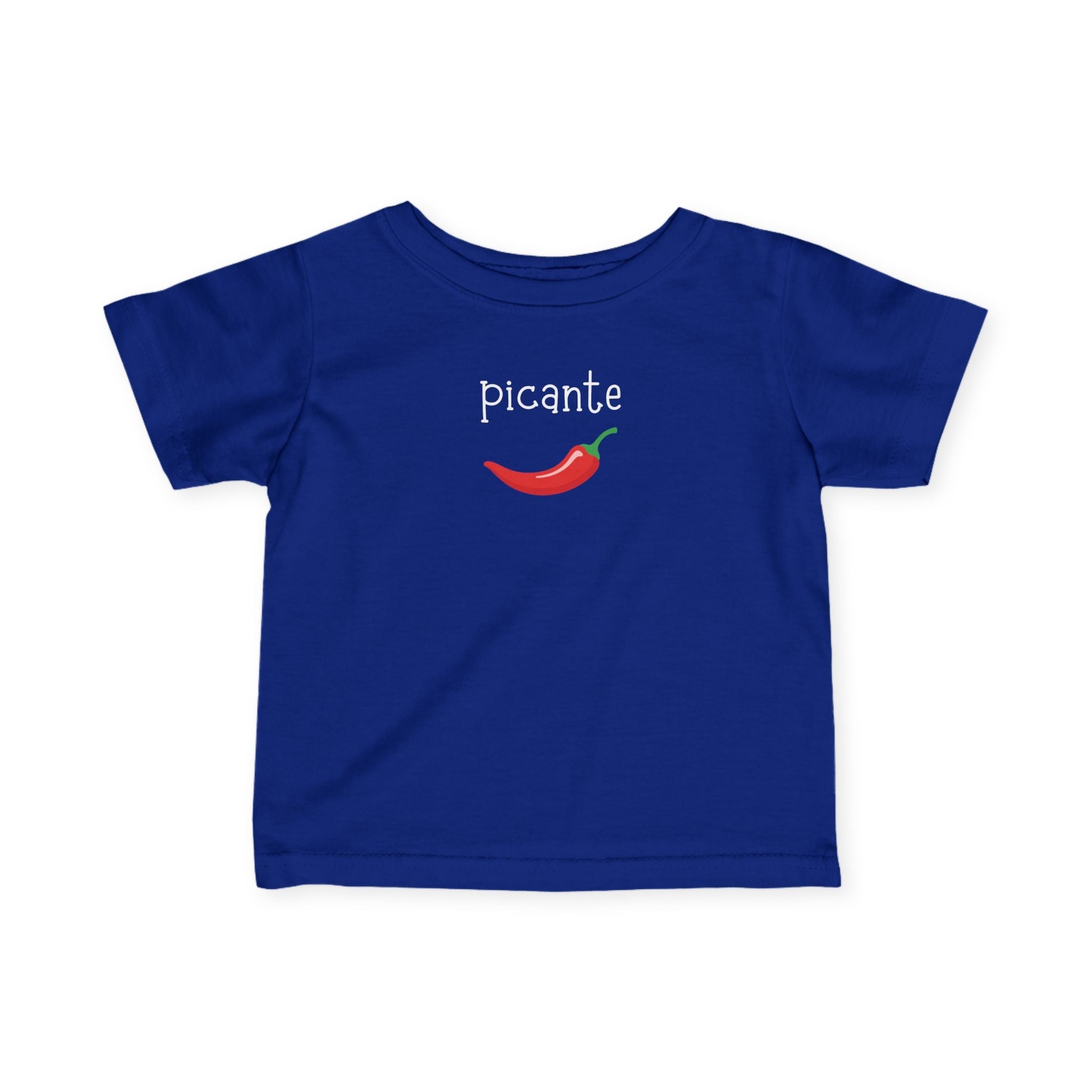 Picante Spicy Spanish Chili Pepper Infant Tee Baby Green Shirt, Spanish Word Design Kids clothes La Vie Bien Picante Spicy Spanish Chili Pepper Infant Tee Baby Green Shirt, Spanish Word Design