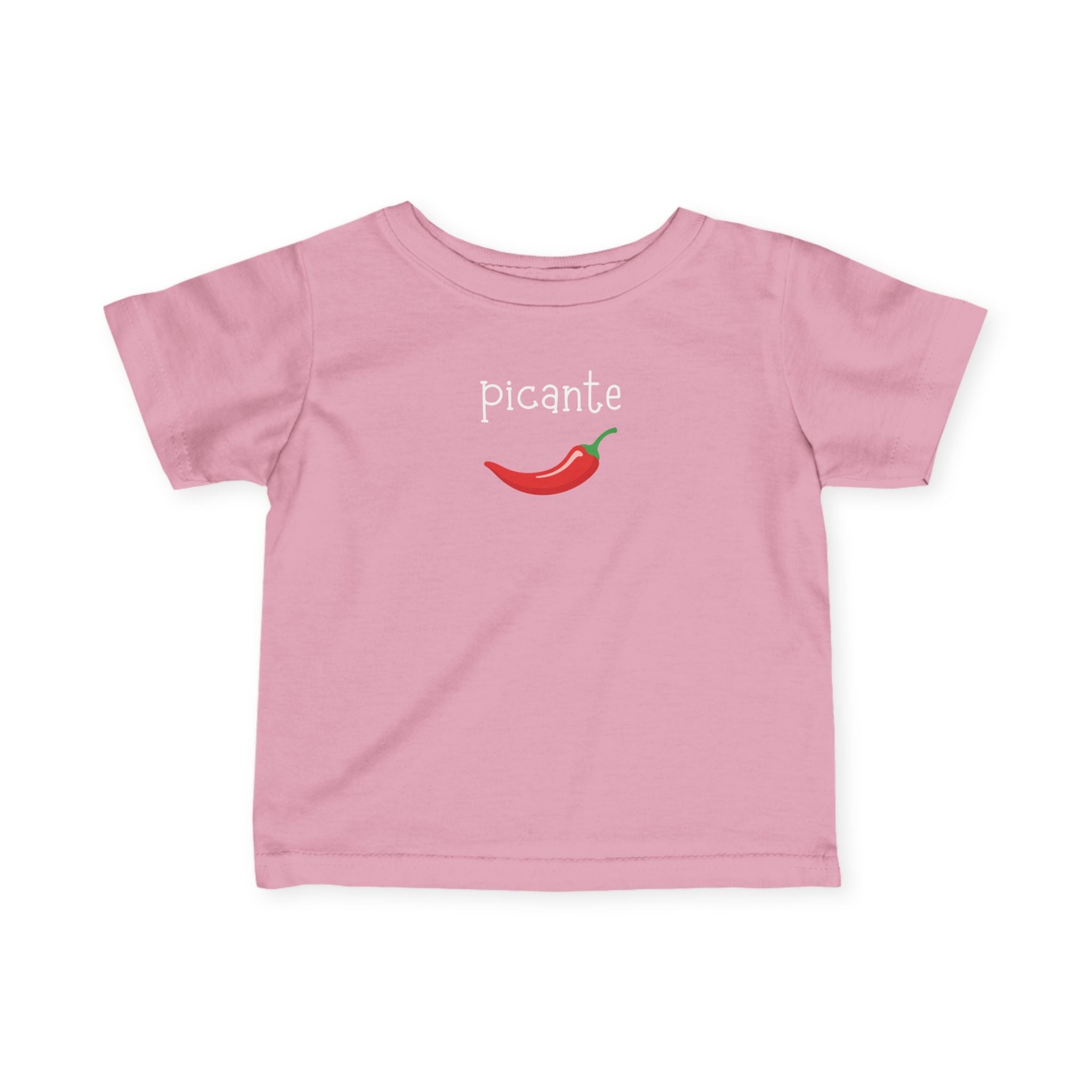 Picante Spicy Spanish Chili Pepper Infant Tee Baby Green Shirt, Spanish Word Design Kids clothes La Vie Bien Picante Spicy Spanish Chili Pepper Infant Tee Baby Green Shirt, Spanish Word Design