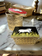Pichwai Round Trinket Box Home Decor La Vie Bien Pichwai Round Trinket Box