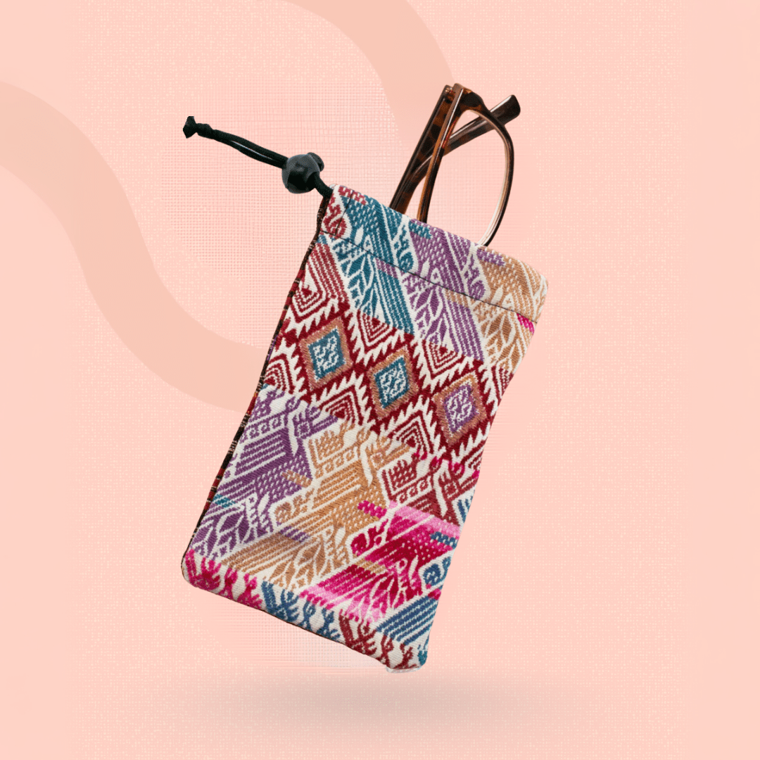 Pick Color: Sunglass | Eyeglass Case Up - cycled Textile One - of - a - kind Huipil - Guatemala Bags La Vie Bien Pick Color: Sunglass | Eyeglass Case Up - cycled Textile One - of - a - kind Huipil - Guatemala