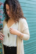 Picket Fence Pendant Necklace by Fair Anita