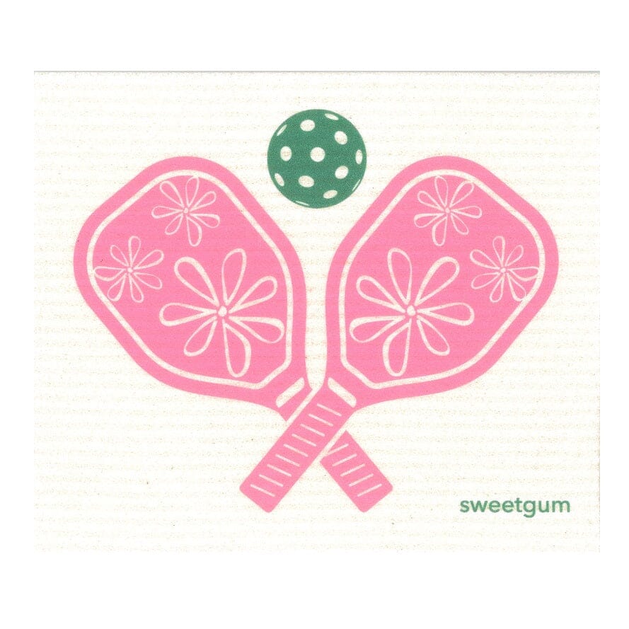 Pickleball Paddles | Pink & Green Swedish dishcloth Swedish Dishcloths La Vie Bien Pickleball Paddles | Pink & Green Swedish dishcloth