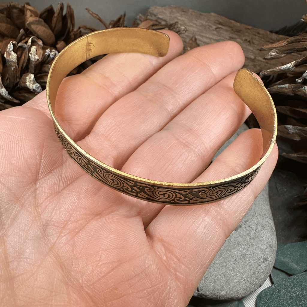 Pictish Bronze Cuff Bracelet Bracelet La Vie Bien Pictish Bronze Cuff Bracelet