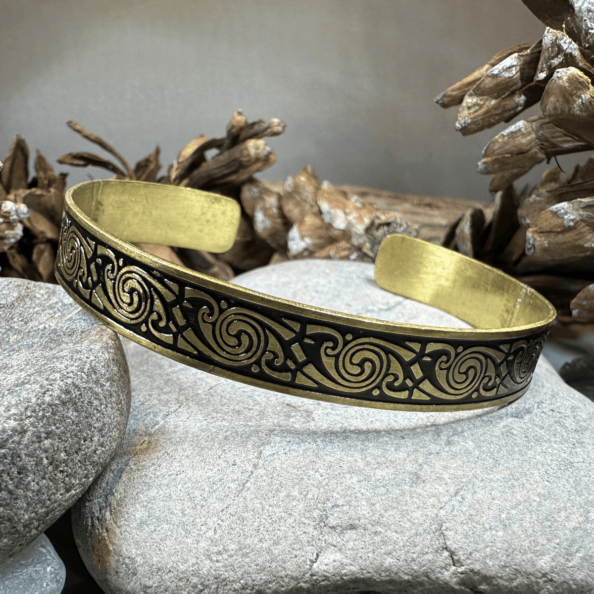 Pictish Bronze Cuff Bracelet Bracelet La Vie Bien Pictish Bronze Cuff Bracelet
