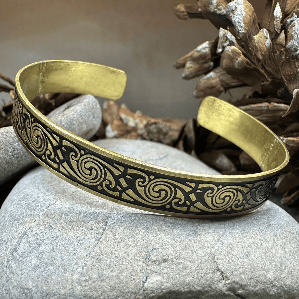 Pictish Bronze Cuff Bracelet Bracelet La Vie Bien Pictish Bronze Cuff Bracelet