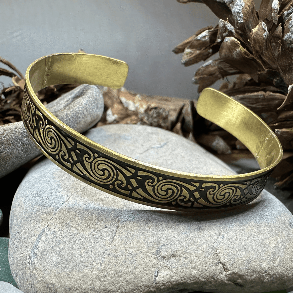 Pictish Bronze Cuff Bracelet Bracelet La Vie Bien Pictish Bronze Cuff Bracelet