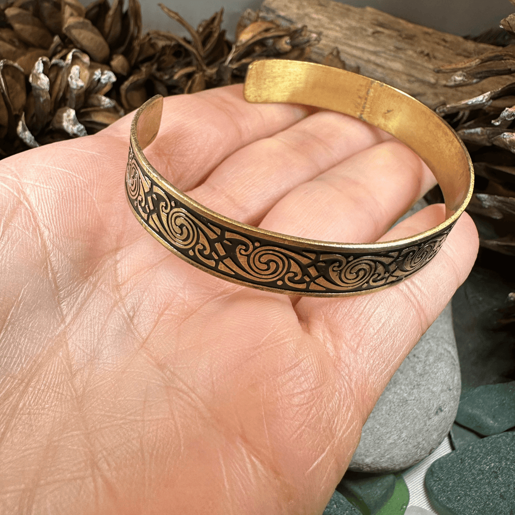 Pictish Bronze Cuff Bracelet Bracelet La Vie Bien Pictish Bronze Cuff Bracelet