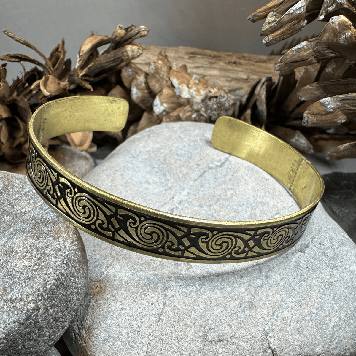 Pictish Bronze Cuff Bracelet Bracelet La Vie Bien Pictish Bronze Cuff Bracelet