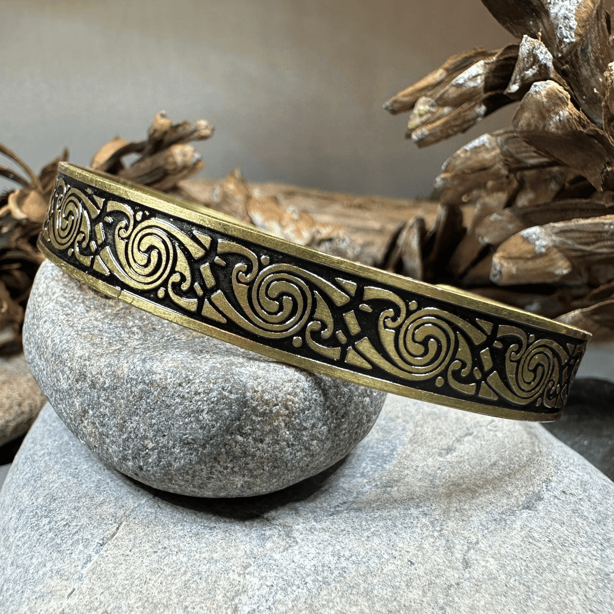Pictish Bronze Cuff Bracelet Bracelet La Vie Bien Pictish Bronze Cuff Bracelet