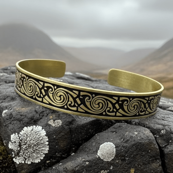 Pictish Bronze Cuff Bracelet Bracelet La Vie Bien Pictish Bronze Cuff Bracelet