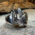 Pictish Lore Celtic Dragon Ring in Sterling Silver Ring La Vie Bien Pictish Lore Celtic Dragon Ring in Sterling Silver