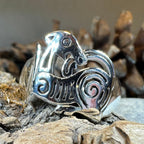 Pictish Lore Celtic Dragon Ring in Sterling Silver Ring La Vie Bien Pictish Lore Celtic Dragon Ring in Sterling Silver