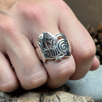 Pictish Lore Celtic Dragon Ring in Sterling Silver Ring La Vie Bien Pictish Lore Celtic Dragon Ring in Sterling Silver