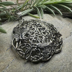 Pictish Triple Celtic Raven Necklace in Sterling Silver Pendant La Vie Bien Pictish Triple Celtic Raven Necklace in Sterling Silver
