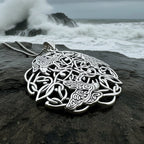 Pictish Triple Celtic Raven Necklace in Sterling Silver Pendant La Vie Bien Pictish Triple Celtic Raven Necklace in Sterling Silver