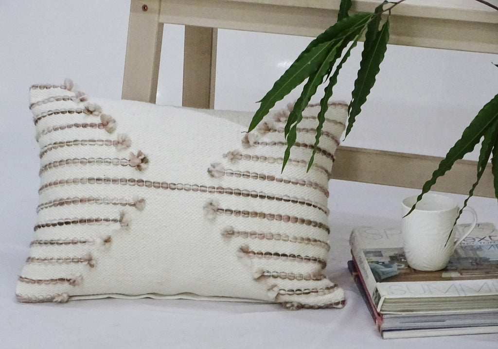 Pink 14" X 20" Embroidered Throw Pillow La Vie Bien Pink 14" X 20" Embroidered Throw Pillow