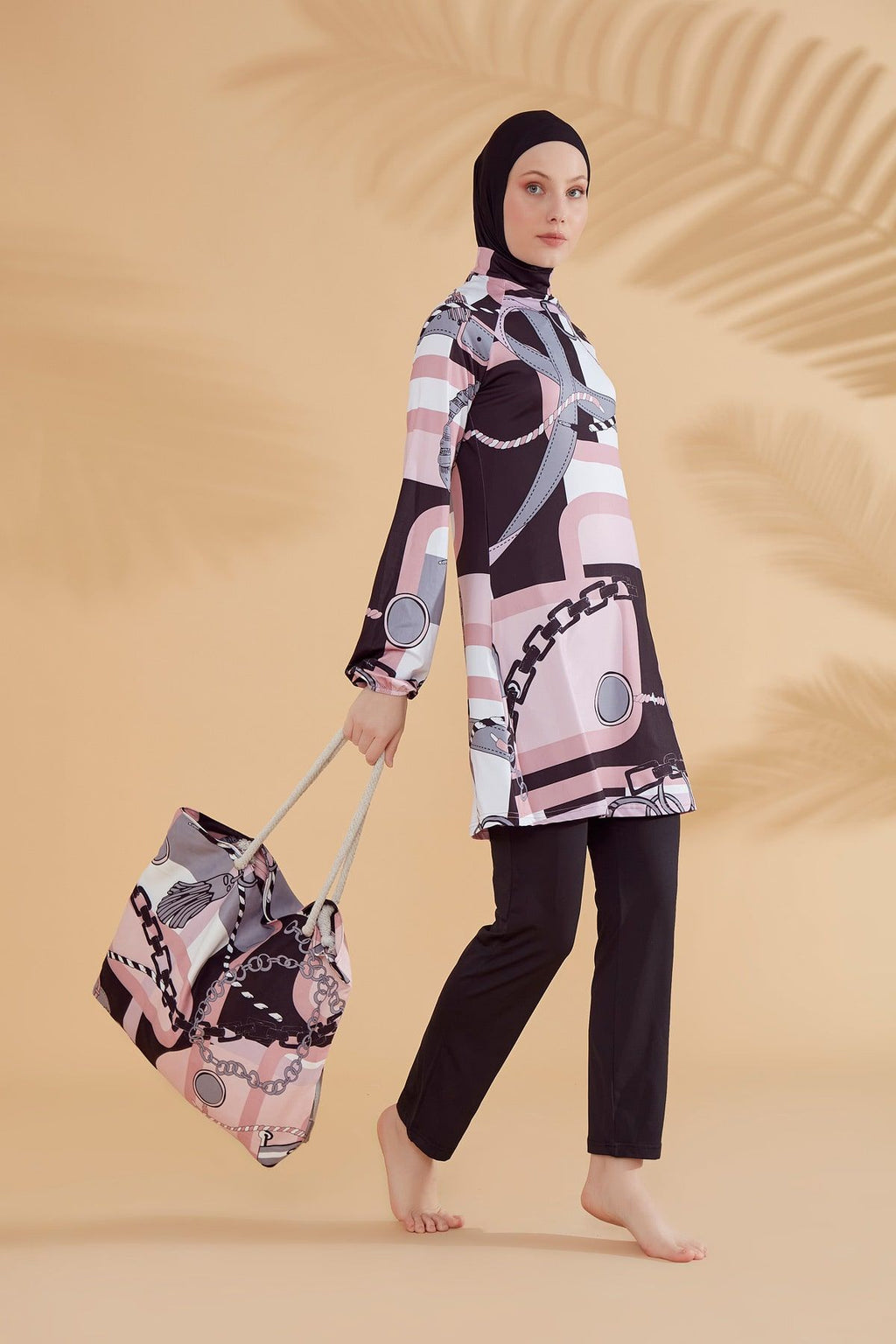 Pink Beach Bag C2303 Plaj Çanta La Vie Bien Pink Beach Bag C2303