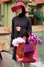 Pink Beach Bag C2402 Plaj Çanta La Vie Bien Pink Beach Bag C2402