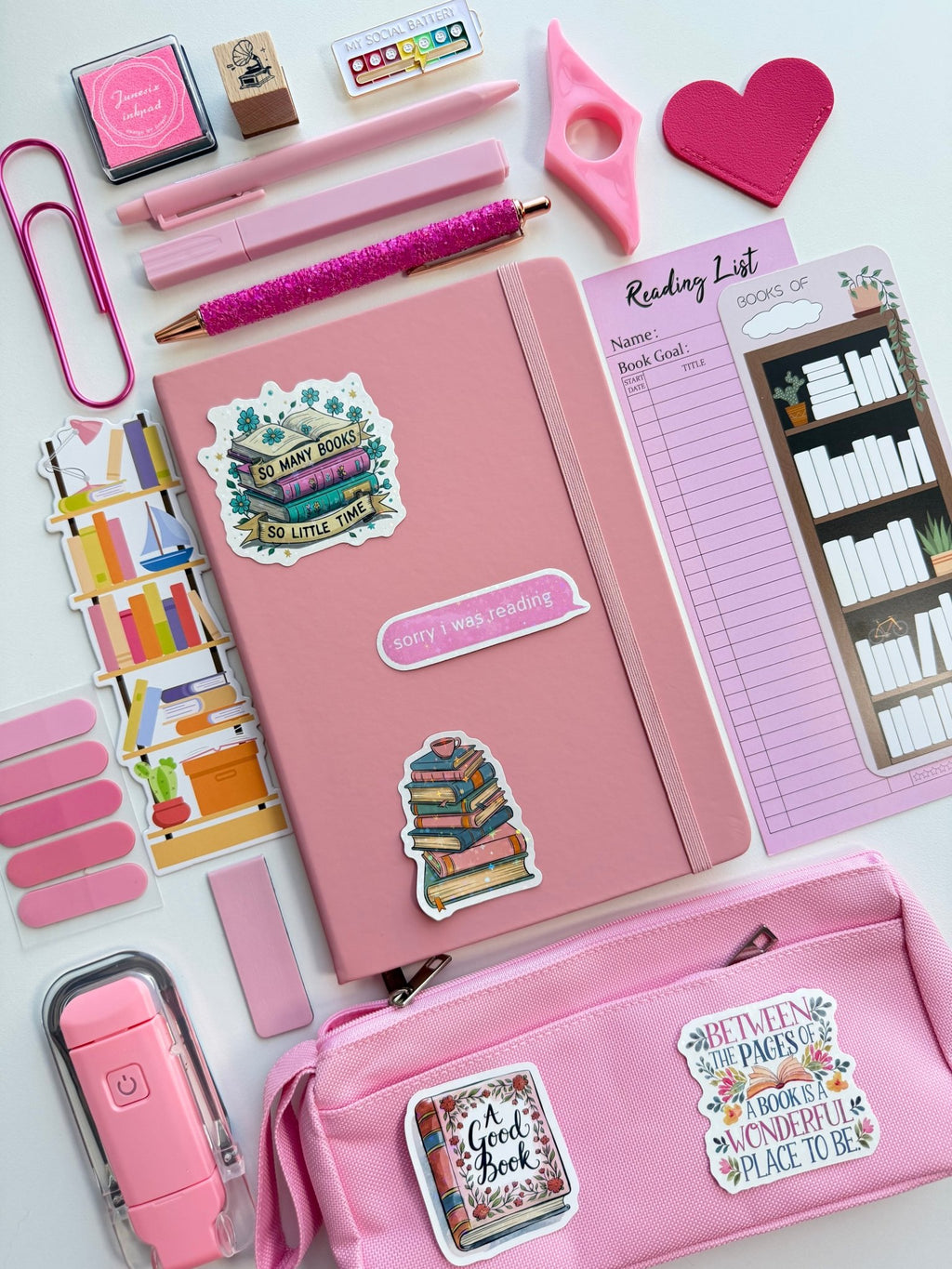 Pink Bookish Bundle Bookish Bundle La Vie Bien Pink Bookish Bundle