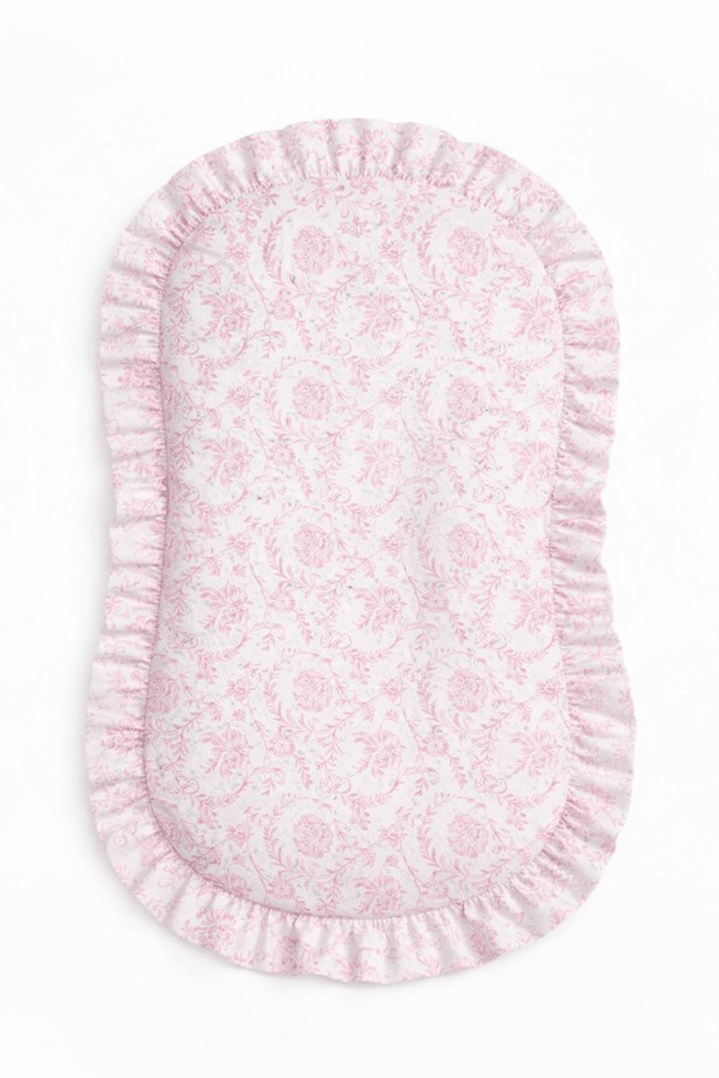 Pink Chinoiserie Ruffle Baby Lounger Cover La Vie Bien Pink Chinoiserie Ruffle Baby Lounger Cover