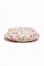Pink Floral Patch Ruffle Baby Lounger Cover La Vie Bien Pink Floral Patch Ruffle Baby Lounger Cover