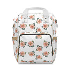 Pink flower diaper bag by Printify