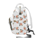 Pink flower diaper bag by Printify