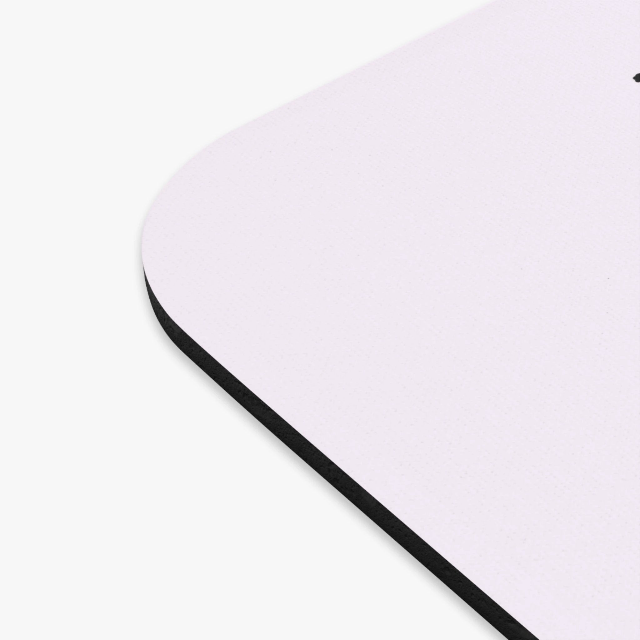 Pink French Quote Mouse Pad — “Petit à petit, l'oiseau fait son nid” Decorative Desk Mat by Printify