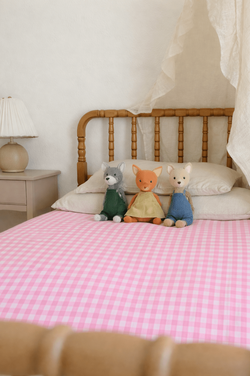 Pink Gingham Crib Quilted Blanket La Vie Bien Pink Gingham Crib Quilted Blanket