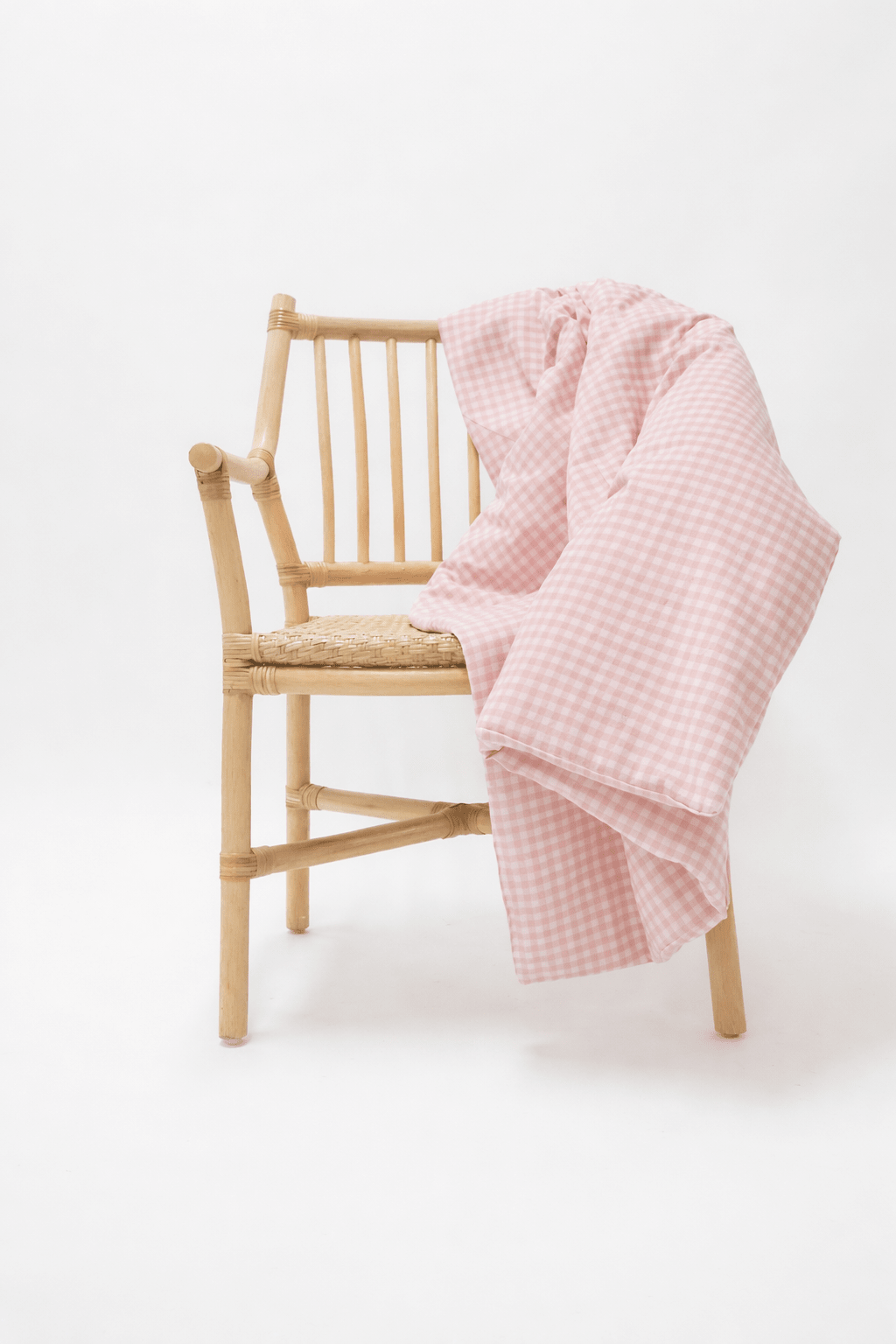 Pink Gingham Crib Quilted Blanket La Vie Bien Pink Gingham Crib Quilted Blanket