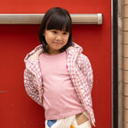 Pink Grid Puffer Jackets La Vie Bien Pink Grid Puffer
