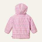 Pink Grid Puffer Jackets La Vie Bien Pink Grid Puffer