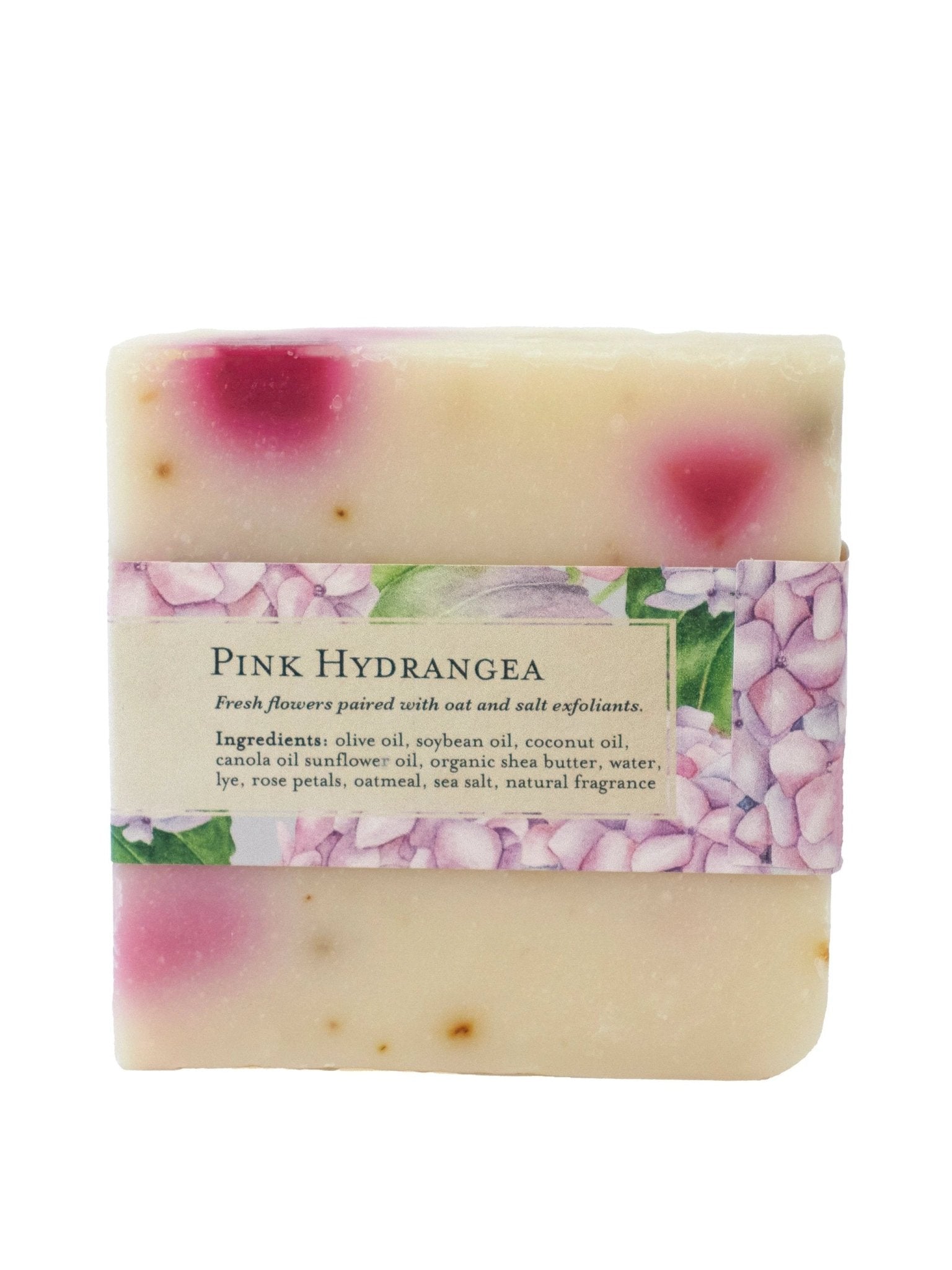 Pink Hydrangea Soap Scrub Bar by Ash & Rose