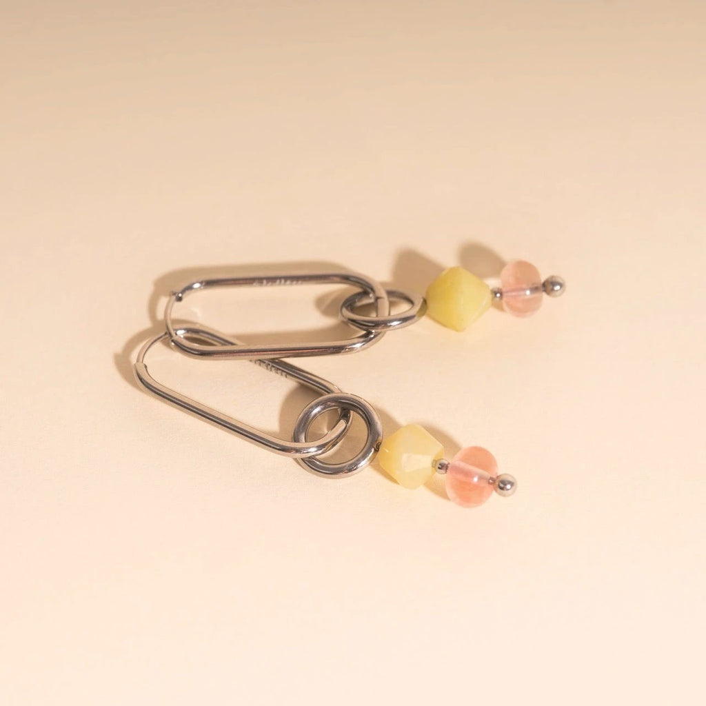 Pink Lemonade Huggie Hoop Charms by Oh Clementine