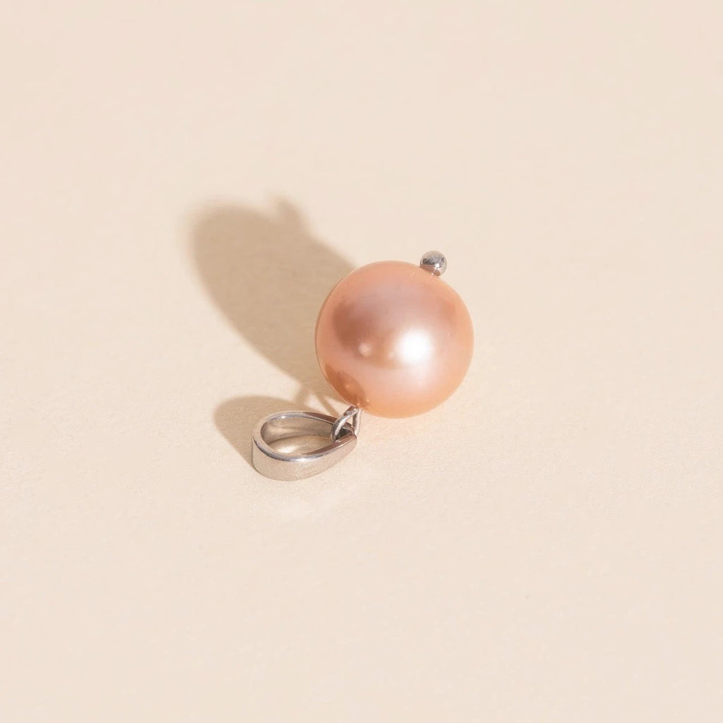 Pink Pearl Necklace Charm by Oh Clementine