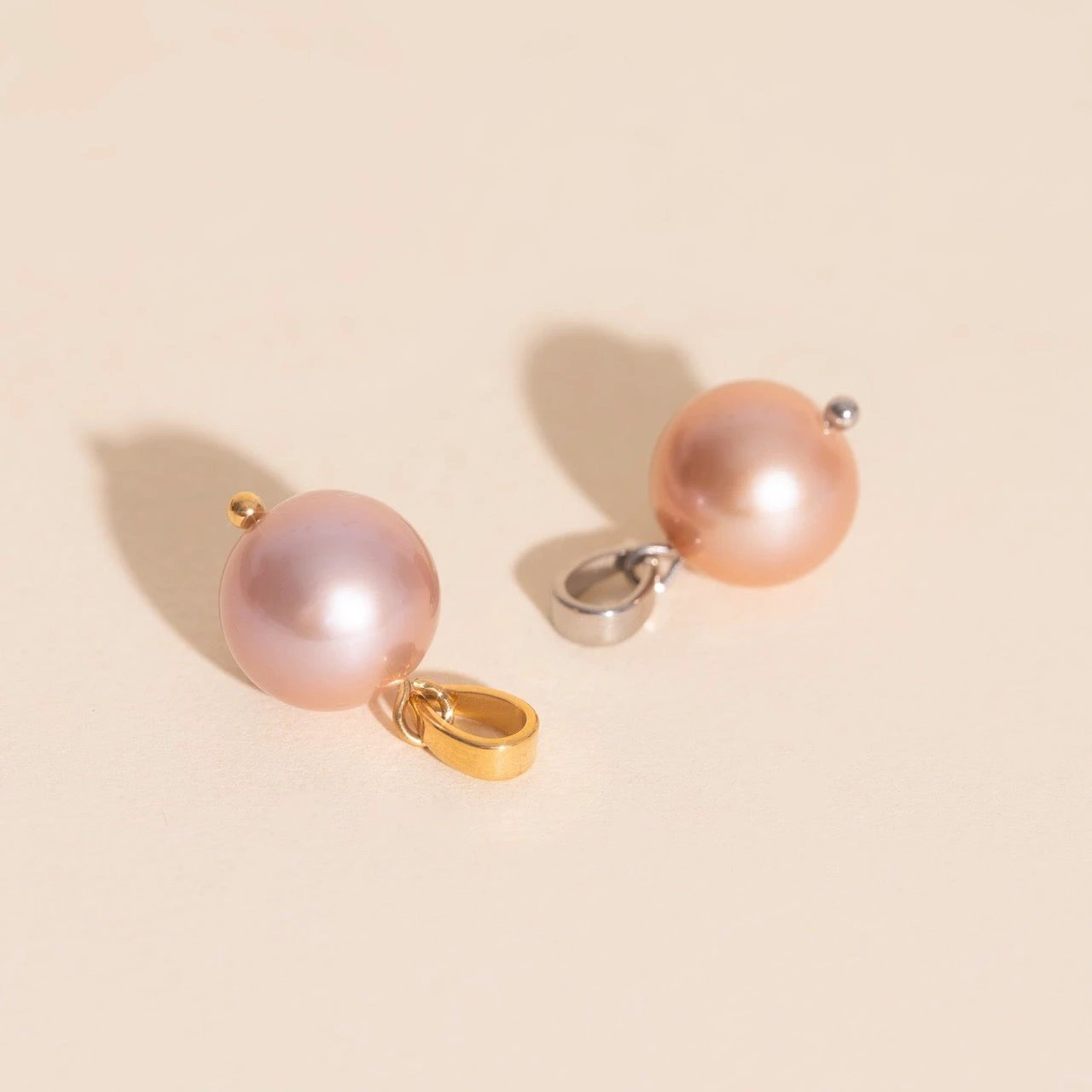 Pink Pearl Necklace Charm by Oh Clementine