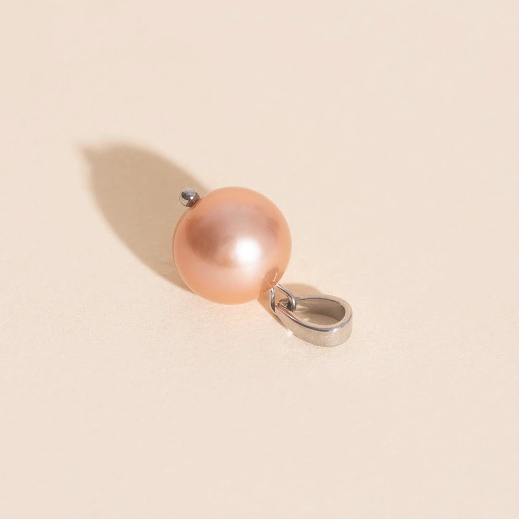 Pink Pearl Necklace Charm by Oh Clementine
