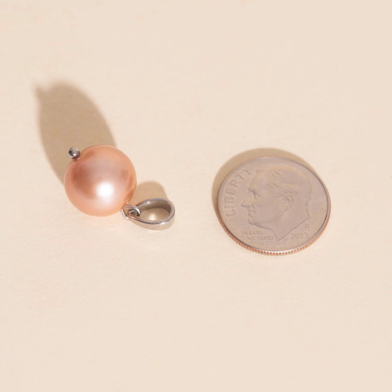 Pink Pearl Necklace Charm by Oh Clementine