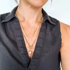 Pink Pearl Necklace Charm by Oh Clementine