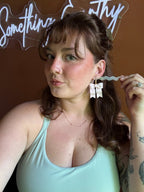 Pink Pinstripe Bows by Shop Something Earthy