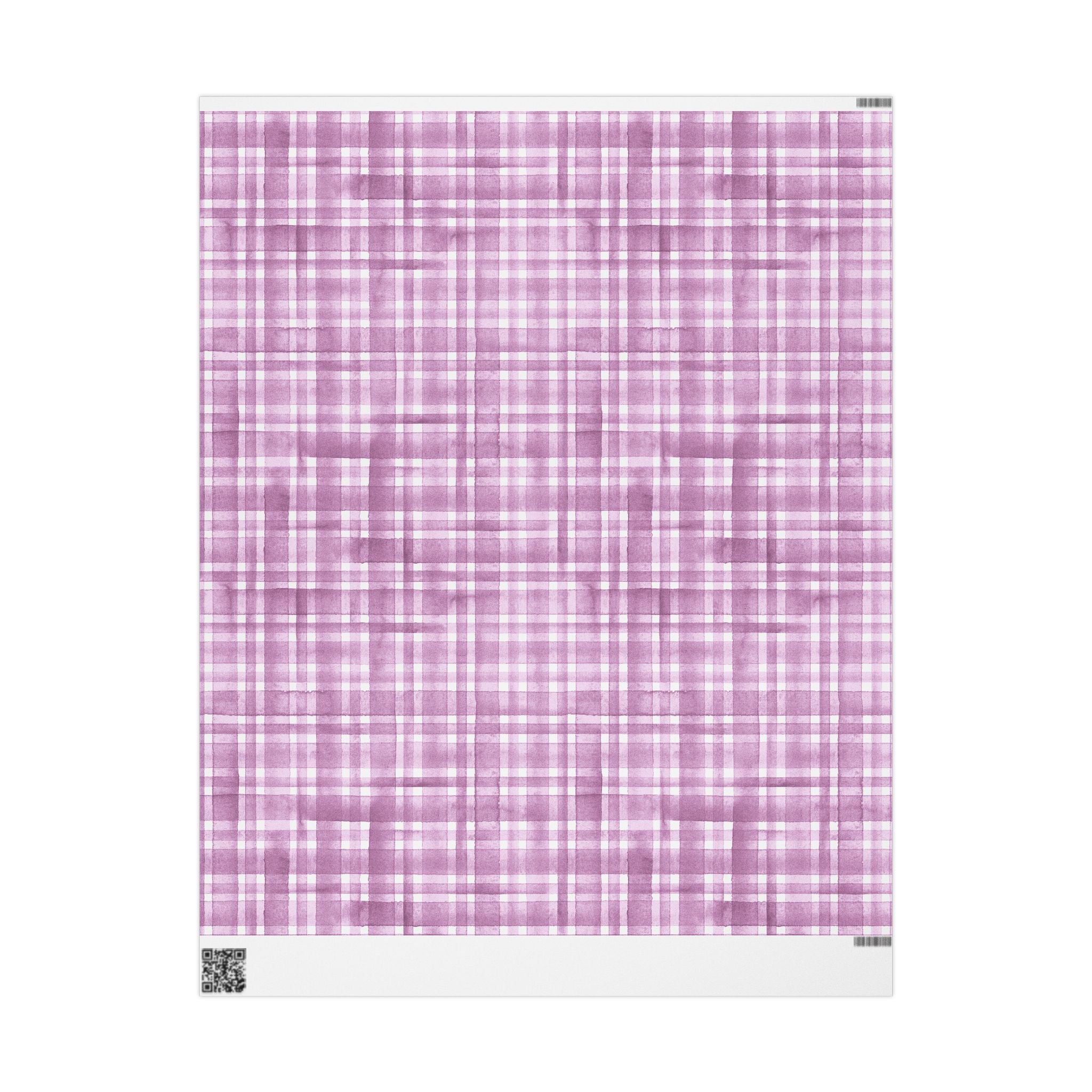 Pink Plaid Wrapping Paper, Gift Wrap for Birthdays, Holidays, Housewarming, Baby Showers, Special Occasions