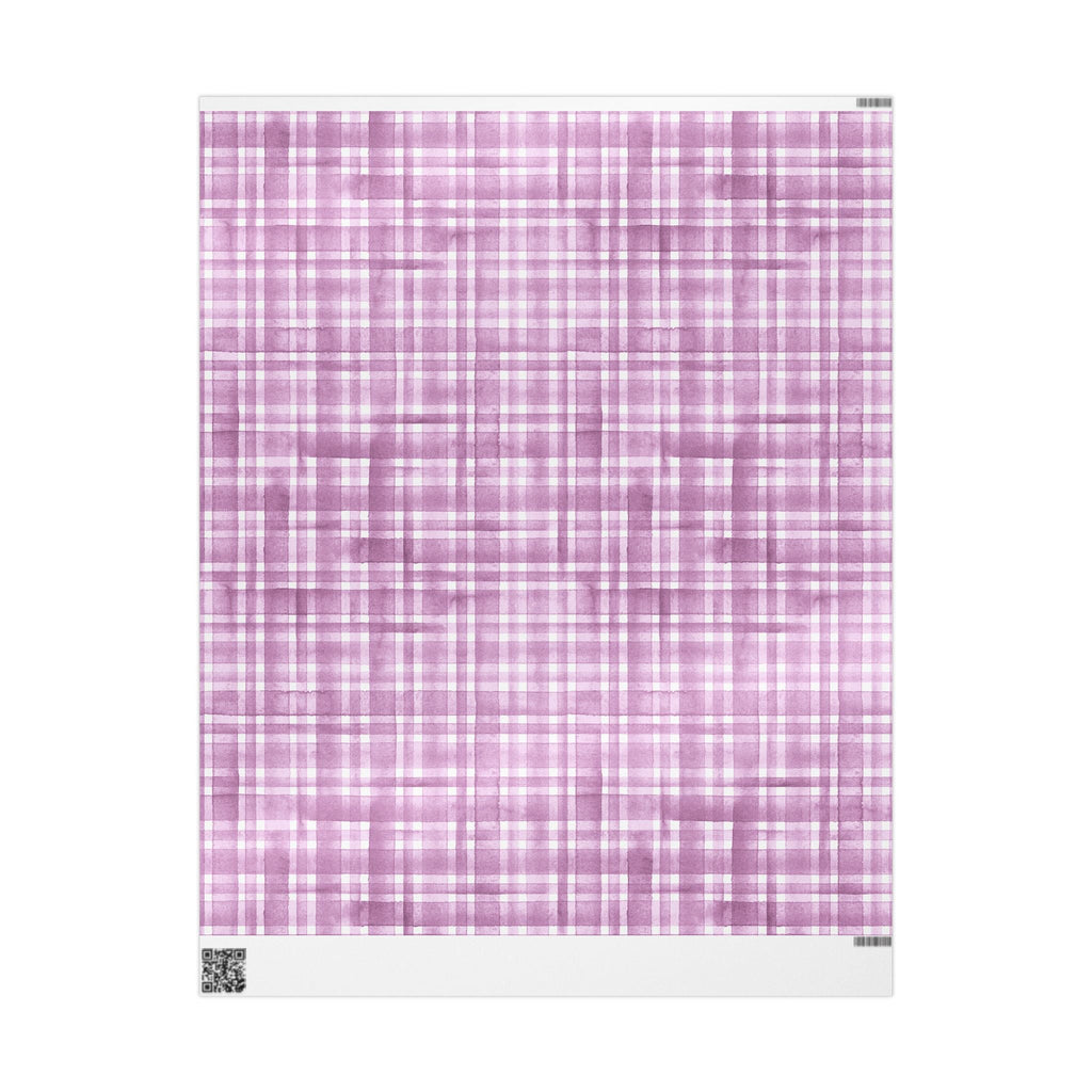 Pink Plaid Wrapping Paper, Gift Wrap for Birthdays, Holidays, Housewarming, Baby Showers, Special Occasions