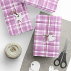 Pink Plaid Wrapping Paper, Gift Wrap for Birthdays, Holidays, Housewarming, Baby Showers, Special Occasions by Printify