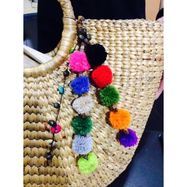 Pink Pom Pom Tie Zipper Pull | Handmade Bag Charm with Ethical Origin – Thailand Accessories La Vie Bien Pink Pom Pom Tie Zipper Pull | Handmade Bag Charm with Ethical Origin – Thailand