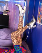 Pink Pop Leopard Print Sheer Tights by Sock Candy