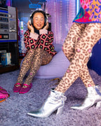Pink Pop Leopard Print Sheer Tights by Sock Candy